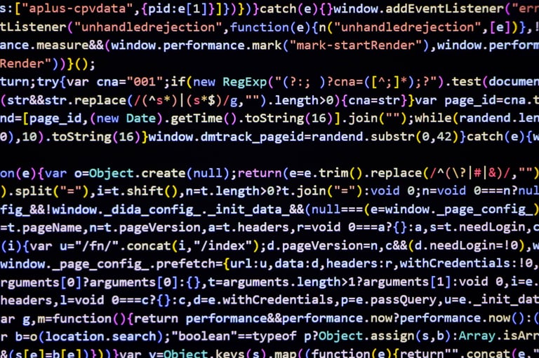 Programming coding screen, web developer coding screen